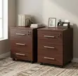 3-Drawer Compact Walnut Storage Cabinet - 4