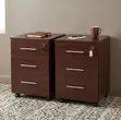 3-Drawer Compact Walnut Storage Cabinet - 5