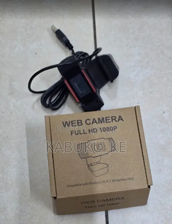 Webcam Mpya Full HD 1080p na Microphone - 1