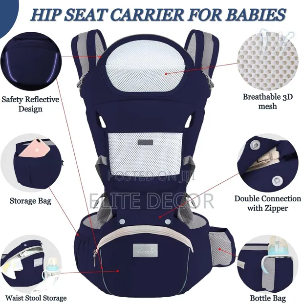 3-in-1 Hip Seat Baby Carrier - Comfortable Ergonomic - 1