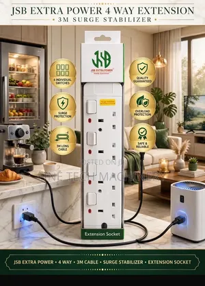 JSB Extension 4 Way 3m Power Strip