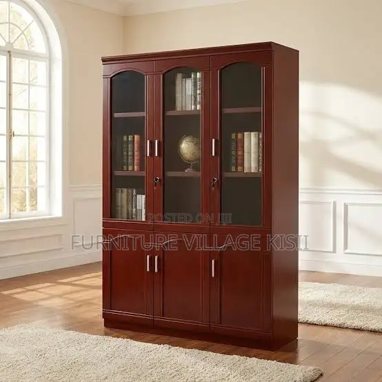 Kabati la Ofisi la Mahogany lenye Milango 3 - 1