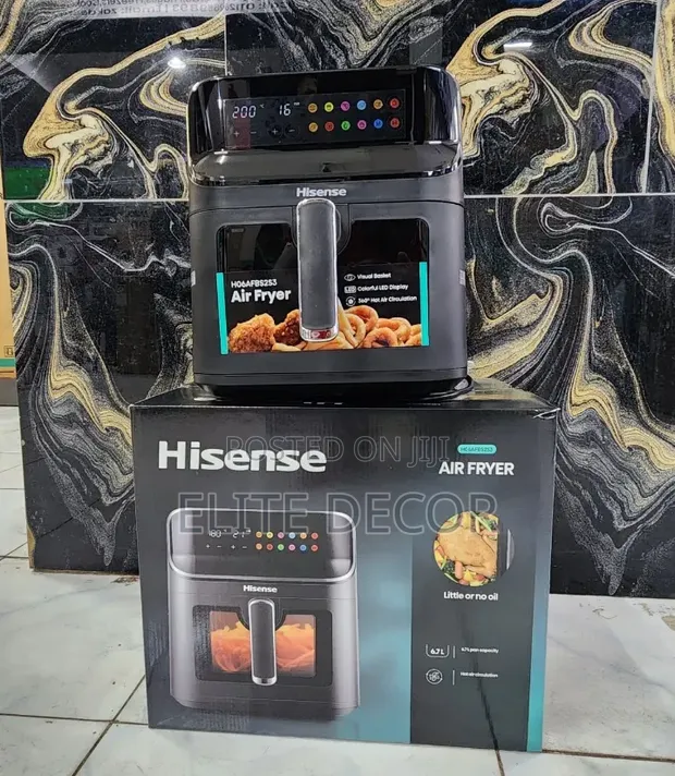 Hisense 6.3L Air Fryer - Digital Touch, 900W, Black - 1