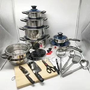 Marwa 30-Piece Stainless Steel Cookware Set