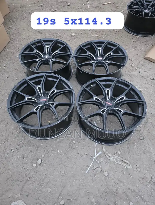 19 Inch 5x114.3 Black Rims - 1