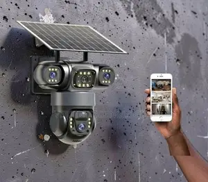 3 Lens 4G Solar PTZ CCTV Camera