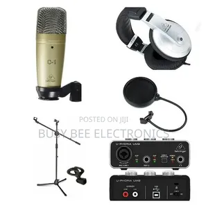 Behringer C1 Condenser Mic, UM2 Audio Interface Bundle