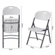 White Folding Plastic Computer Chair - 1