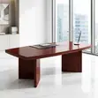 Meza ya Mkutano ya Mahogany 2.4m - 3