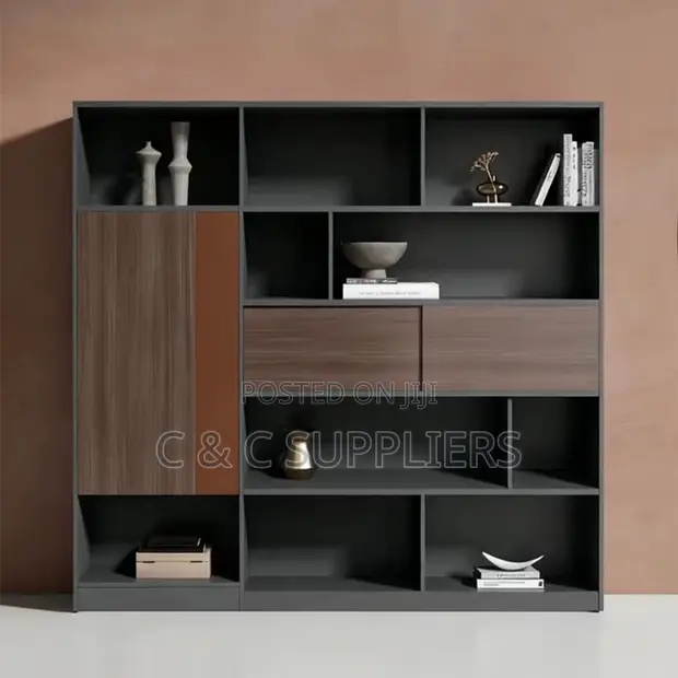 Executive Modern Wall Bookcase - 1