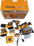 INGCO 20V 4-Piece Cordless Combo Kit - 1