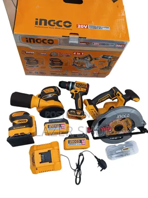 INGCO 20V 4-Piece Cordless Combo Kit
