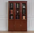 3-Door Mahogany Storage Cabinet - 1