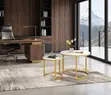 Dual Round Marble Coffee Table - Home Office - 4