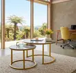 Dual Round Marble Coffee Table - Home Office - 5
