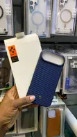 Kifaa cha Simu cha Bluu cha Carbon-Fiber chenye Sumaku kwa iPhone 17 Air - 1