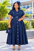 Heavy Linen Maxi Dress - 2