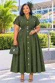Heavy Linen Maxi Dress - 3