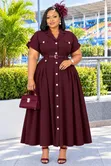 Heavy Linen Maxi Dress - 4
