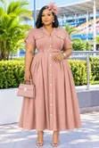 Heavy Linen Maxi Dress - 5