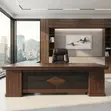 Executive Mahogany Boss Desk - 1.8m - 2