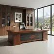 Executive Mahogany Boss Desk - 1.8m - 4