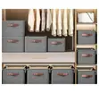 Foldable Closet Organizer Box with Clear Lid - Large Grey - 1