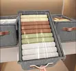 Foldable Closet Organizer Box with Clear Lid - Large Grey - 5