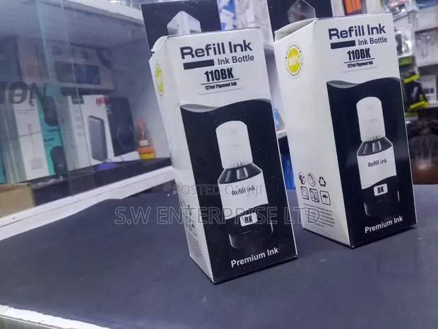 Premium Ink 110BK Refill Ink Bottle (127ml) - Pigment Nyeusi - 1