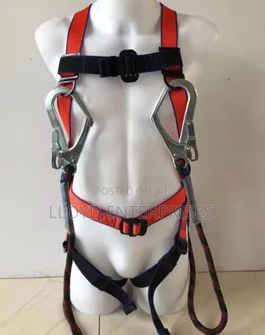 Full Body Heavy Duty Safety Harness with Double Hooks