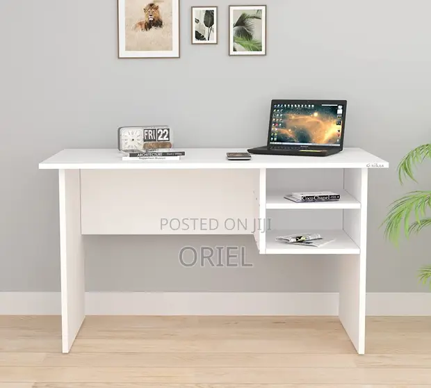 Office Desk / Study Desk with Open Drawers - White - 1