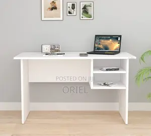 Office Desk / Study Desk with Open Drawers - White