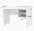 Office Desk / Study Desk with Open Drawers - White - 5