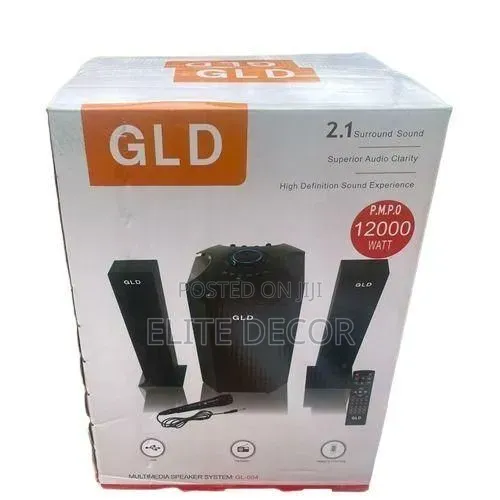 GL-004 2.1 Channel Sound System 12000W PMPO Bluetooth USB FM + Mic - 1