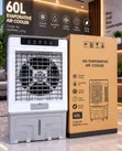 60L Portable Air Cooler - 3 Speed, Swing, Timer - 1
