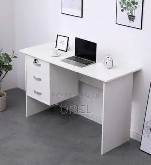 Ofisi ya Karani Nyeupe ya 120cm yenye Droo
