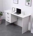 Ofisi ya Karani Nyeupe ya 120cm yenye Droo - 1