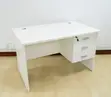 Ofisi ya Karani Nyeupe ya 120cm yenye Droo - 4