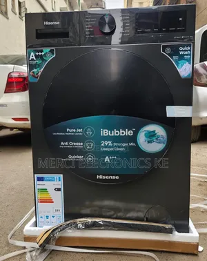 Hisense WFQP9014EVMT Mashine ya Kufulia ya Mbele 9KG - Fedha
