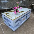 Executive Coffee Table with Pure Marble Top - 2