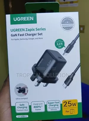 Ugreen 25W USB-C GaN Fast Charger Set UK X517