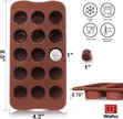 15-Slot Silicone Mould for Chocolate, Candy, Ice Cream, Ice Cubes - 2