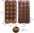 15-Slot Silicone Mould for Chocolate, Candy, Ice Cream, Ice Cubes - 3