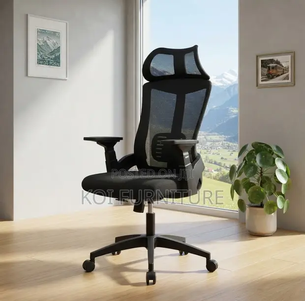 Lammar Ergonomic Office Chairs - Black - 1