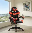 Kiti cha Ofisi cha Ngozi chenye Kiti cha Juu cha Ergonomic - 4