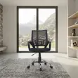 Viti Vipya vya Ofisi Nyeusi vya Karani (Mid Backrest) - 2