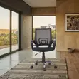 Viti Vipya vya Ofisi Nyeusi vya Karani (Mid Backrest) - 5