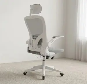 High Back Gray Swivel Office Chair