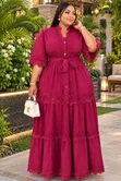 Flowy Chiara Maxi Dress Nyeusi - 2