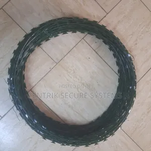 Green Galvanised Razor Wire - Rust Free